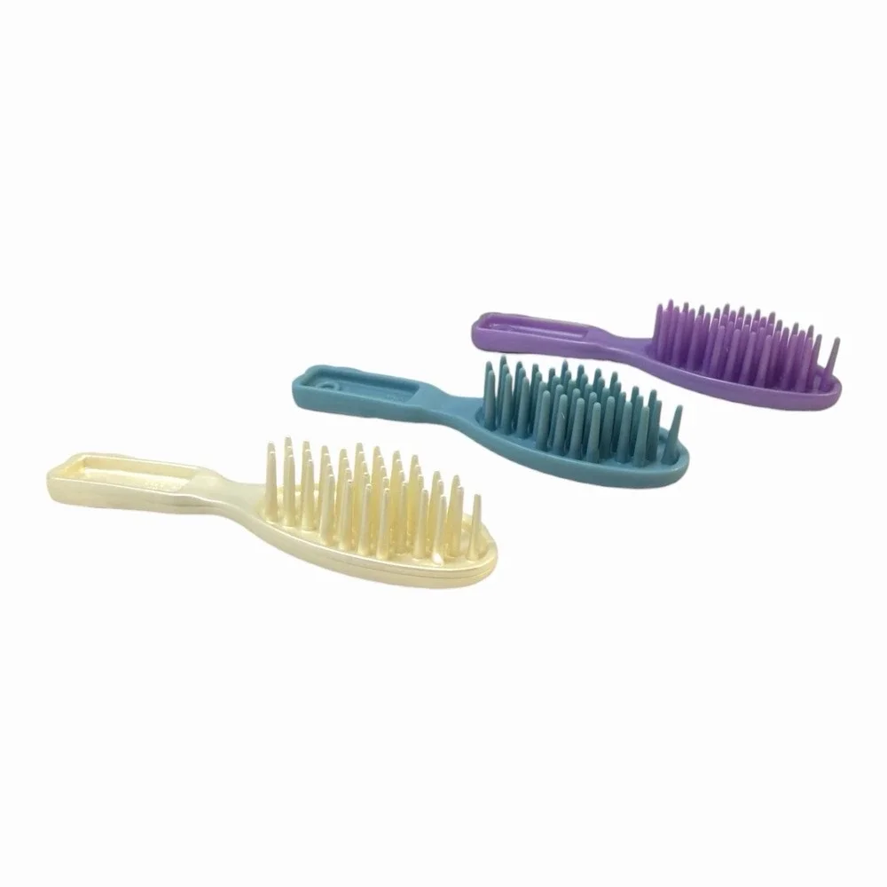 Barbie‎ Hair Brush Lot of (3) - White, Blue, Purple 1990s